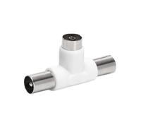 Connecteur répartiteur d'antenne Blanc, optimisez Le Signal de Votre TV. Son Design Compact Assure Une Connexion Stable et Efficace, idéal pour diverses installations.