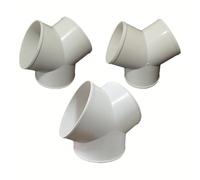 Connecteur répartiteur de conduit en PVC en forme de Y 100 mm/150 mm/200 mm, adaptateur de tuyau d'aération en plastique solide pour une distribution efficace du flux d'air, compatible avec les