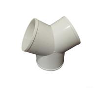 Connecteur répartiteur en forme de Y en PVC pour plastique solide et conduit flexible, améliore la circulation de l'air (100 mm)