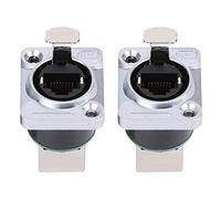 Connecteur RJ45 à Angle Droit 2 Pièces, Connecteur Aviation YT - RJ45 Ignifuge avec Isolant en PA, Compatible Câbles 24-26 AWG, IP67 pour Applications Aéronautiques et