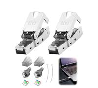 Connecteur RJ45 Cat 8 pour Câbles à Montage Rigide, Installation sans Outil, 40 Gbit/s, Bande Passante 2000 MHz, Pack de 2 pour Cordons Ethernet, LAN, DSL et de Raccordement
