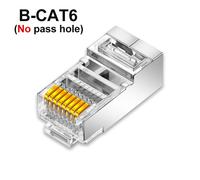 Connecteur RJ45 CAT7 CAT6 CAT5,fiches modulaires de passage,blindé 50U plaqué or,extrémité Ethernet,prise de câble LAN réseau - Type CAT6(no Pass Hole)-20Pcs