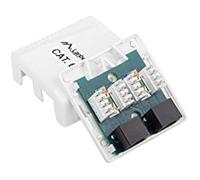 lanberg rosace murale rj45 2 prises ou6 0002 w