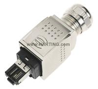 Connecteur RJ45 Harting Han® PushPull, droit, 4 pôles, 09 35 226 0401, 1 pc. (09 35 226 0401)