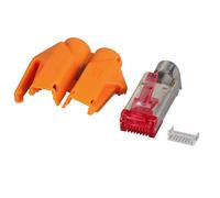 Connecteur RJ45 Hirose STP, TM21 orange -- 100 pièces, 3 éléments, Cat.6