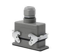 Connecteur robuste 16 broches HDC-HE-16 for armoire de distribution d'alimentation étanche for l'industrie aéronautique 500 V 16 A(Side Connection)