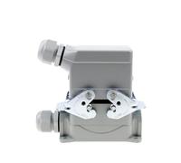 Connecteur robuste HDC-HE-10, prise aviation industrielle étanche à 10 broches avec couvercle de protection, 500 V, 16 A(10high Base Side Out)