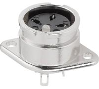 Connecteur rond DIN embase femelle, contacts droits BKL Electronic 0202018 Nombre de pôles: 5 argent