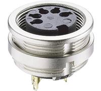 Connecteur rond DIN embase femelle, verticale Lumberg 0304 06 Nombre de pôles: 6 argent 1 pc(s)