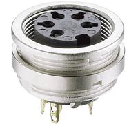 Connecteur rond DIN embase femelle, verticale Lumberg KFV 40 Nombre de pôles: 4 argent 1 pc(s)