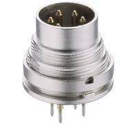 Connecteur rond DIN embase mâle verticale Lumberg SGR 50/6 Nombre de pôles: 5 argent 1 pc(s)