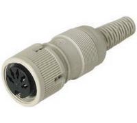 Connecteur rond DIN femelle, droit Hirschmann MAK 8100S 930 538-517-1 Nombre de pôles: 8 gris 1 pc(s)
