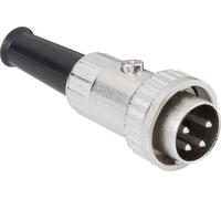 Connecteur rond DIN mâle, droit TRU COMPONENTS TC-2528002 Nombre de pôles: 4 argent 100 pc(s)