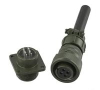 Connecteur rond industriel MS3106A 14S Aviation avec filetage, boîtier en alliage d'aluminium pour raccordement de câble, résistant à la chaleur de -55 °C à 125 °C, pour appareils de soudage et masque