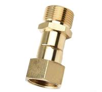 Connecteur rotatif M22 haute pression pour lavage de voiture - Filetage de 14 mm - Adaptateur rotatif à 360° - Compatible avec un débit d'eau efficace - Construction en laiton