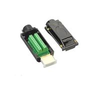 Connecteur sans soudure 2.0, prise de fil haute définition, Circuit imprimé soudage HDMI, Terminal mâle à monter soi-même, adaptateur réparation ligne 4K HD ESSEIEIE(Solderless)