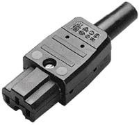 Connecteur secteur série (connecteur réseau) 789 Kaiser 789/sw/C femelle, droit Nombre total de pôles: 2 + PE 10 A noir 1 pc(s)