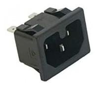 Connecteur secteur - TEFAL - TS-226260 - Adaptateur fiche mâle C14 basse température - Raccords soudés - Noir