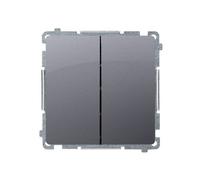 Kontakt-Simon BMW6/2.01/43 Interrupteur électrique Argent - Accessoire Couteau électrique en Plastique IP20, IP44, 230 V, 10 A, 75 mm
