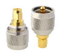 Connecteur SMA PL259 Adaptateur SMA Mâle à UHF Mâle Adaptateur Ham Radio Connecteur SMA UHF PL259 à Faible Perte SMA Mâle vers UHF Mâle pour Antennes CB Radios de diffusion WiFi Paquet de 2