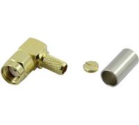 Connecteur SMA Reverse mâle, coudé 50 Ω Tru Components SMA JWC-RG58 1 pièces