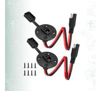 Connecteur Solaire à Connexion Rapide Sae pour Panneau et Batterie | Câble de Charge pour Générateur Solaire, Plastique et Cuivre, Noir, 0,5m, avec 8 Vis