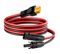 Connecteur Solaire vers XT60 1M pour EcoFlow DELTA 2 River 2 Max Pro, 12AWG | Adaptateur Panneau Solaire Câble d'extension, MC4 vers XT60 femelle pour Générateur Solaire Station d'Alimentation Portable