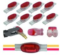 Connecteur Telephone, CTRICALVER Cable Connecteur U1R orange 8pièces Connecteurs Épissure Avec remplissage de graisse d'étanchéité, Bouton connecteur fil telephone