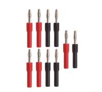 Connecteur Test 4mm pour vers 2mm Nylon PA66 pour robuste Connecteur(10PCS) | Conversion 4mm mâle à 2mm femelle, pour idéal multimètres, connexion sécurisée, tests électroniques précis