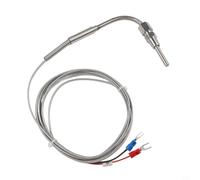 Connecteur thermocouple de type K - 2 m - En acier inoxydable - Sonde de température pour type K - Avec raccord à vis - Sonde de température pour four et gaz d'échappement jusqu'à 1200 °C - Capteur