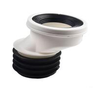 Connecteur Toilette Excentré Réglable 2cm PVC(C) | Offset 5cm, ajustement 4-6cm, joint caoutchouc, anti-fuite, PVC résistant