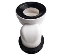 Connecteur Toilette Excentré Réglable 2cm PVC(D) | Offset 5cm, ajustement 4-6cm, joint caoutchouc, anti-fuite, PVC résistant