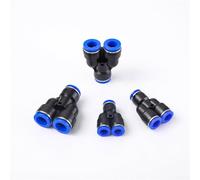 Connecteur trachéal à connexion rapide, Type Y, trois voies, plastique rapide, Py6Py4/8/10/12/14, pneumatique, 1 pièce(Py-6)