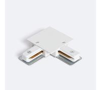 Connecteur Type L Pour Rail Borgia Monophasé Encastré Aluminium Blanc