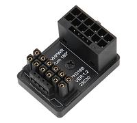 Connecteur U Turn GPU, ATX 16 Broches Mâle vers 16 Broches Femelle Adaptateur coudé à 180 Degrés, 600 W 12 V PCIe5.0 HPWR GPU Connecteur U Turn Angle pour PC de Bureau (Noir)