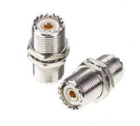 Connecteur UHF Montage de panneau de cloison avec écrou femelle sur prise SO239 Jack Adaptateur de câble coaxial coaxial RF POUR PL-259 (paquet de 2)