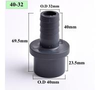 Connecteur UPVC Wildoda de grande taille,tuyau d'irrigation de jardin,adaptateur de tuyau souple,accessoires de joint,O.D 32mm,40mm,50/63mm,14mm,20mm,30mm,40mm,50mm,60mm - Type O.D 40-32mm-1pc