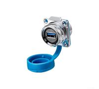 Connecteur USB 3.0 DH-24 avec indice d'étanchéité IP68, conçu pour gérer le transfert de données à haute vitesse dans les environnements industriels (prise)