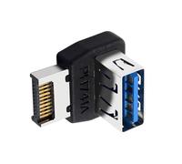 Connecteur USB 3.1 de type E à angle droit, rallonge de carte mère, pas de perte de signal, adaptateur de type E à angle droit pour PC