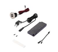 Connecteur USB encastré - EMUCA - Kit Plugy - 2 ports USB type A - Gris métallisé - Plastique