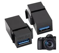 Connecteur USB Keystone Jack, 2 pièces, connecteur de panneau de sortie USB 3.0 femelle femelle | Connecteur d'extension de murale USB pour salon, hôtel, chambre à coucher, appartement
