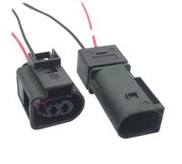 Connecteur véhicule Compatible Avec A3 A4 A5 A6 Q7 TT Connecteur Mâle Femelle Étanche À 2 Broches De 3,5 Mm Pour Klaxon Injecteur De Carburant Faisceau De Câbles(2p male female)