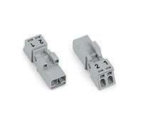 Connecteur Wago Femelle 2 Voies Gris