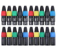 Connecteur XLR 20pcs Male et Femelle Adaptateur Cable Haut-Parleur Micro Couleur