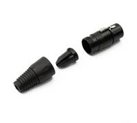 Connecteur XLR femelle à 3 broches pour câbles DMX et microphone audio, 10 pièces en laiton haute conductivité avec blindage antibruit, compatible avec câble micro serpent