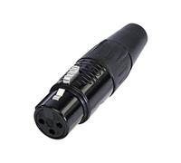 Connecteur XLR Rean RC3F-B Prise 3 Broches Droit 1Pc