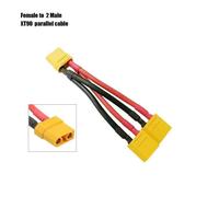 Connecteur XT90 Parallèle - TAMIYA - Silicone - Compatible Deans - Compatible EC5 - Noir