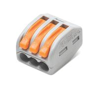 Connecteurs à levier 3 entrées Wago S222-413 32A, 50 pièces