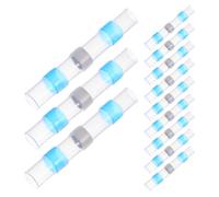 Connecteurs à Sertir Bleus Thermorétractables 100 Pièces Ip67 | Anneau de Soudure Intégré, Plastique Isolant, Section 1,5 à 2,5 Mm², Raccordement Extérieur Étanche