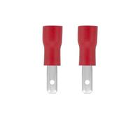 Connecteurs à sertir, Lot de 10 cosses à sertir électriques FM, connecteurs de fils, rouge, bleu, 2,8-6,3 mm, cuivre, PVC(Red,4.8mm)